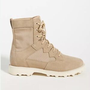 NIB Sorel Caribou Boots OTM WP Women’s Size 6 Ancient Fossil Chalk Suede Nylon